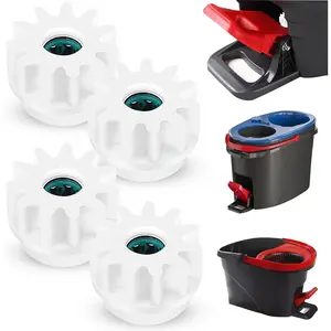4 count Spin Mop Replacement Parts, Spin Mop Bucket Clutch Bearing Gear Sprockets Replacement Compatible with Ocedar, One Way Bearing Sprockets Pedal Repair Replacement for Vileda and More Rotation Mop