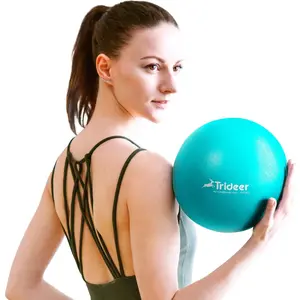 Pilates Ball 9 Inch Core Ball, Small Exercise Ball with Exercise Guide Barre Ball Mini Yoga Ball for Pilates, Yoga, Core Training, Physical Therapy, Balance, Stability, Stretching