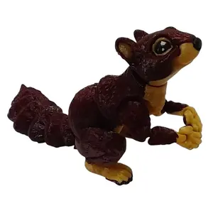 Squirrel 3D Printed Articulating Posable Figurine