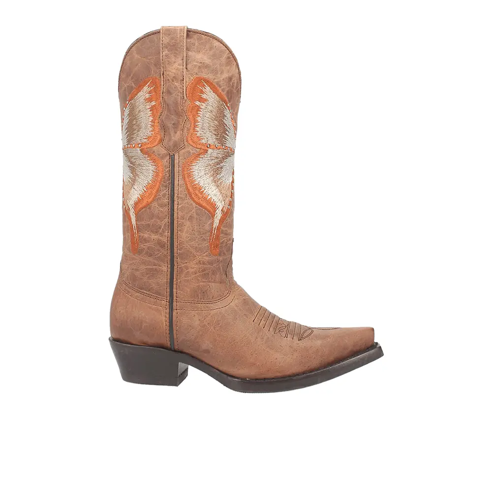 Dingo Womens Duchess Embroidered Snip Toe Pull On Casual Boots Mid Calf Low Heel 1-2" - Brown Dingo Womens Duchess Embroidered Snip Toe Pull On Casual Boots Mid Calf Low Heel 1-2" - Brown