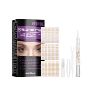 Invisible Eyelid Stickers, 480 Pieces Waterproof Lifting Eye Patches, Includes Fork Stick and Tweezers, Suitable for Inner Double, Drooping, Asymmetric, Monoeyebrow