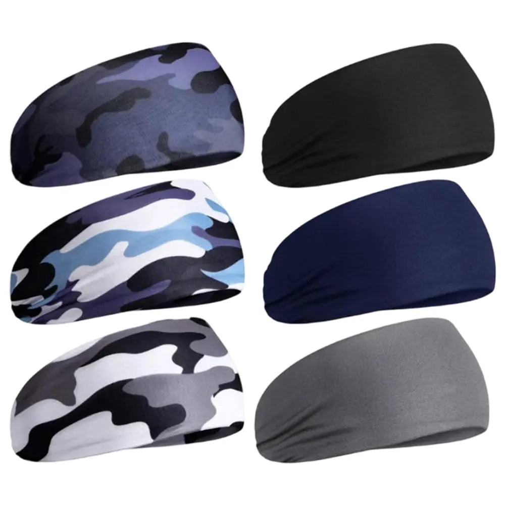 6Pcs Breathable Kids Sweat Bands for Ages  Boys Girls - Wicking Head Bands, Sports Accessories Gifts for Football Soccer Basketball Baseball Running Cycling