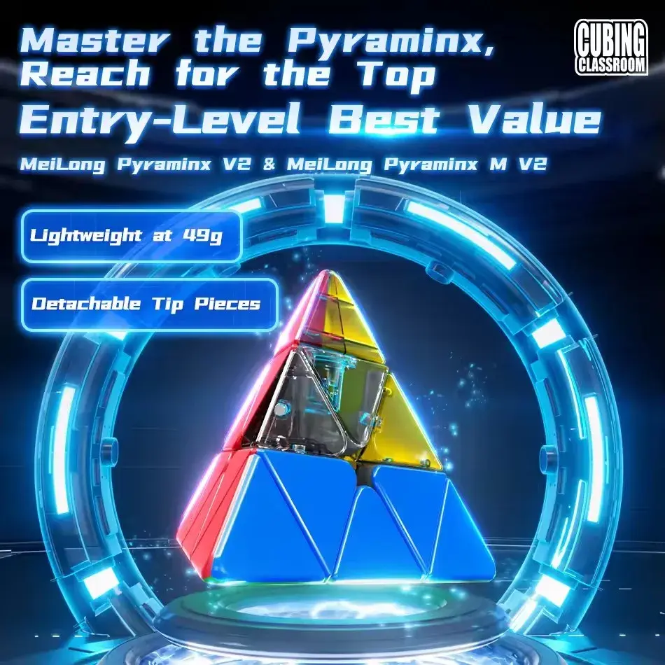 MoYu Meilong Pyraminx V2 3x3x3 Pyramid Magic Cube MoFangJiaoShi 3x3 Cubo Stickers Magico Puzzle Cube Gift Macaron
