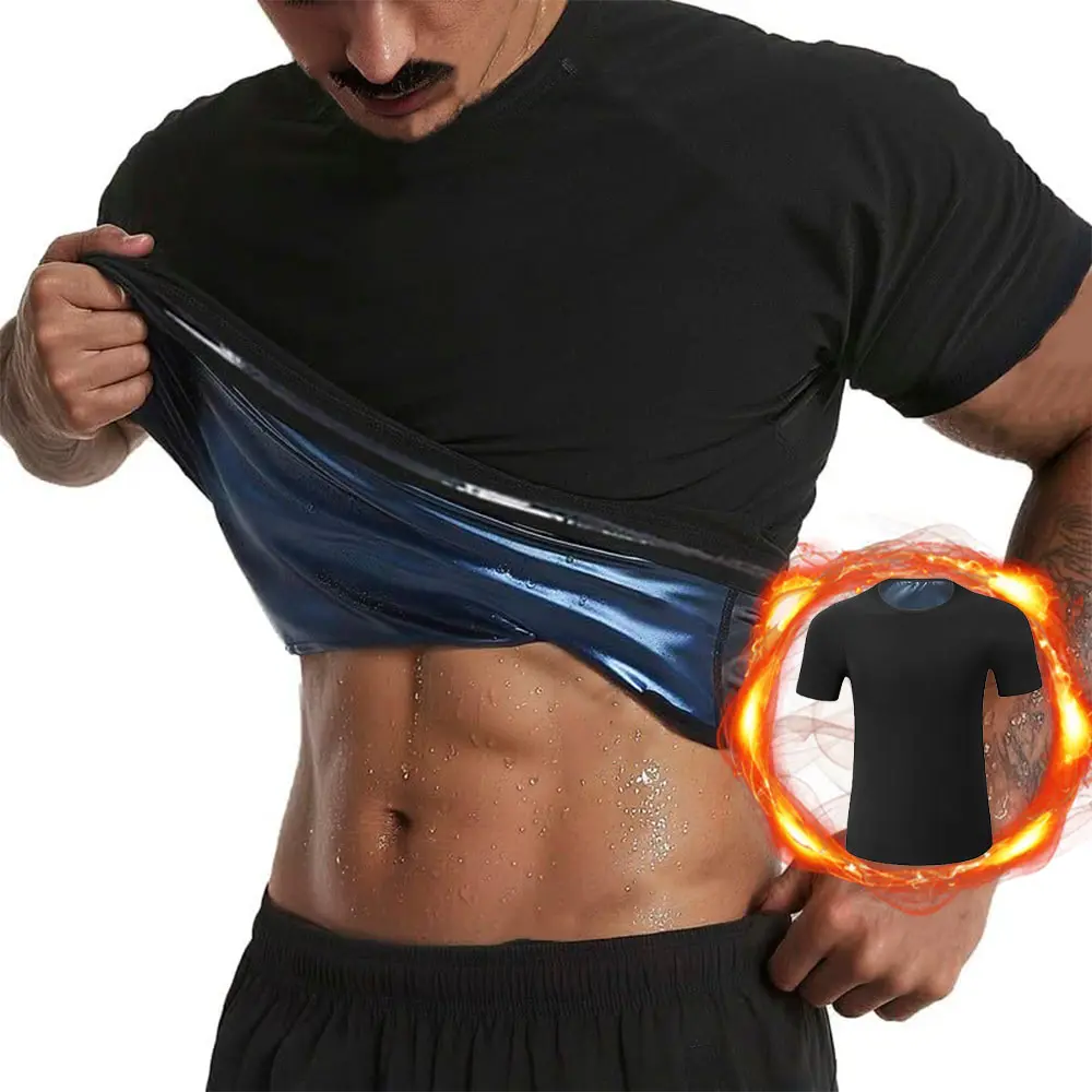 Women's Sauna Compression Shirt, Short-Sleeve Shapewear Top with Zipper, Heat-Trapping Body Shaper for Workout Gymwear