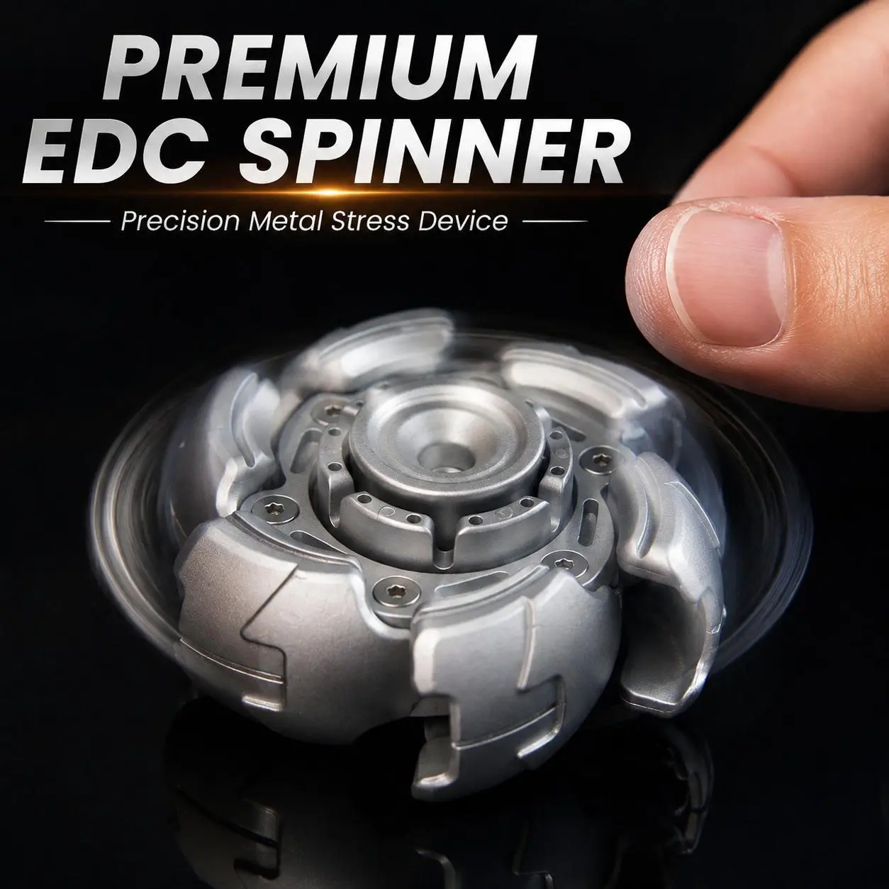 Premium EDC Spinner - Precision Metal Stress Relief Device for Relaxation and Focus