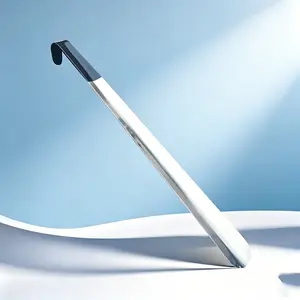 Durable 42cm Stainless Steel Shoe Horn - Long Handle One Piece Boot Helper