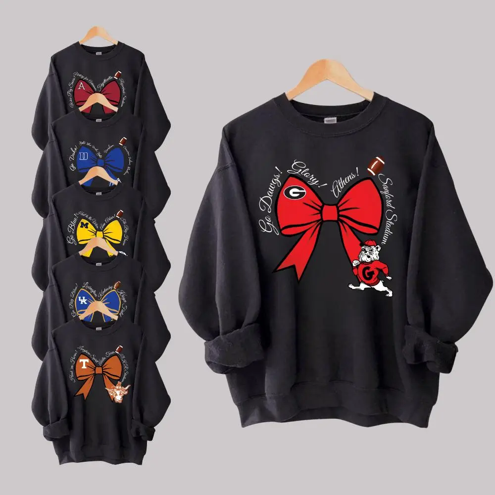 All Team Vintage BLACK Sweatshirt – Football College Mascots Tee – Unisex Throwback Sports Shirt - Menswear Womenswear - Gift For Fans