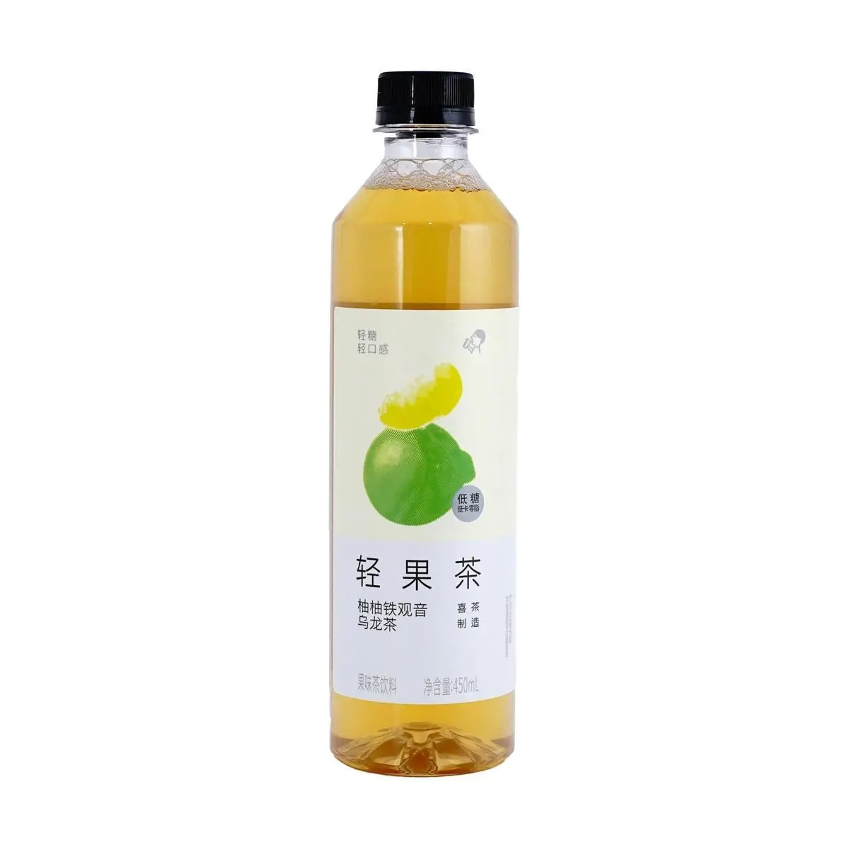 HEYTEA Pomelo Tieguanyin Oolong Tea Drink - Lightly Sweetened, Low Calorie, Zero Fat Fruit Tea Beverage 450ml