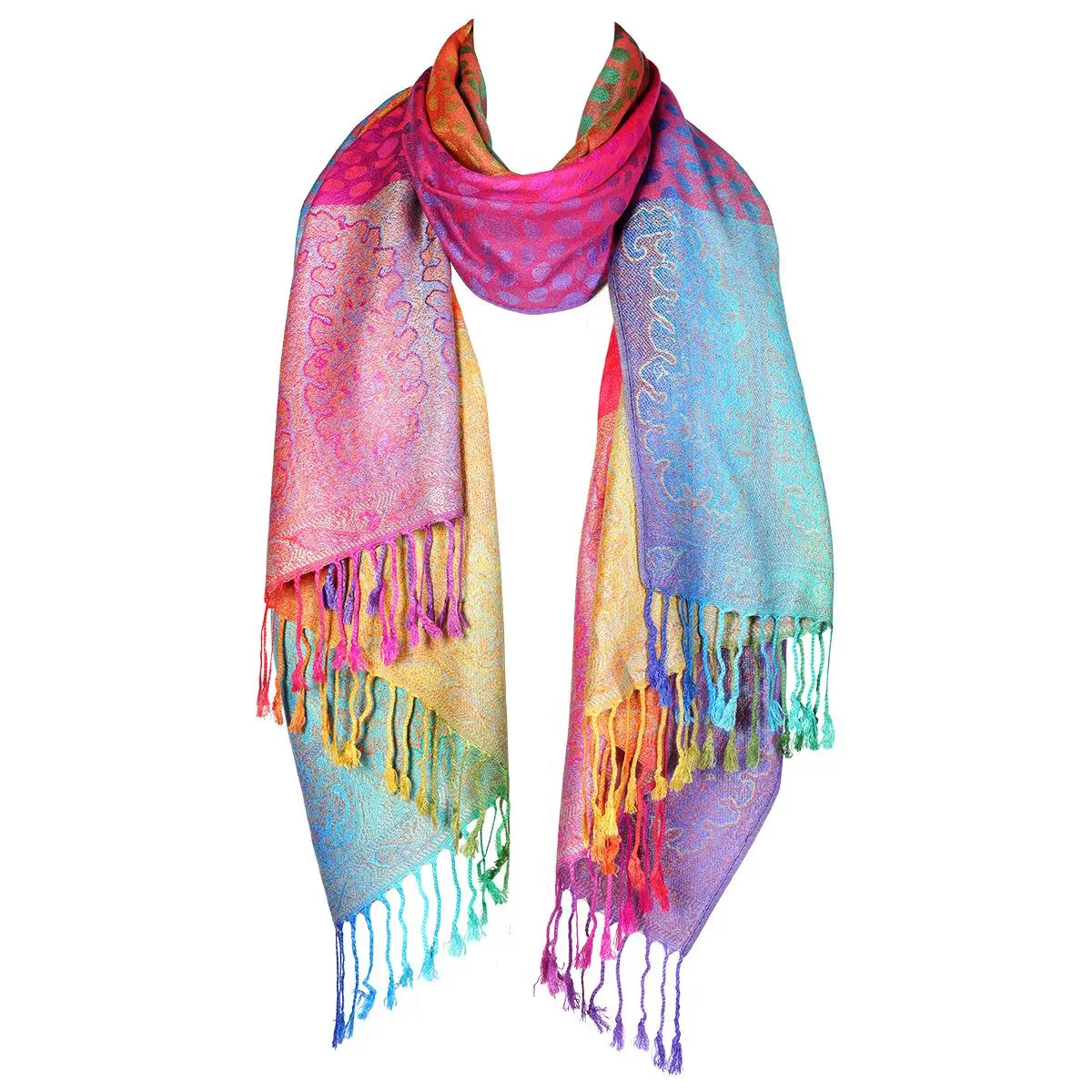Women's Printed Viscose Rayon-Polyester Poncho Cape Cardigan Wrap Shawl, Sleeveless Open-Front Tasseled Women's Clothes for Casual All-Seasons Everyday Outdoor Wear