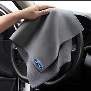 Ford Car Wash Towel, Absorbent Cleaning Cloth for Ford Focus Fiesta Kuga Mondeo Raptor S-Max St Line, Essential Auto Care Accessory