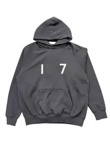 Mens “Iron” Black New Arrival Soft Comfy Cotton Oversized 1977 Style Casual Minimalist Hoodie