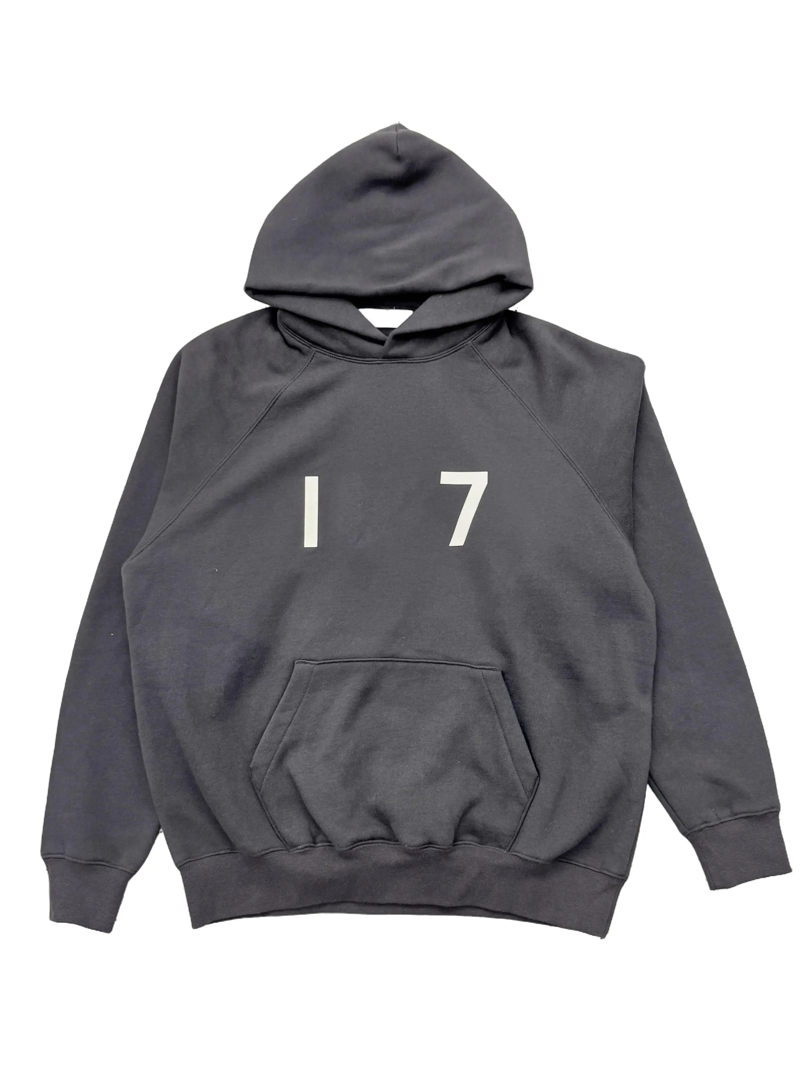 1977 Graphic Print Hoodie, Unisex Oversized Casual Pullover Sweatshirt, Soft Long Sleeve Top in Iron, S, Tops, Style, Everyday, Fit, Longsleeves