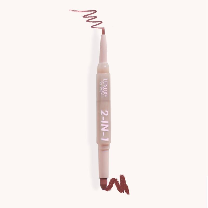 Luxury by Sofia 2 in 1 Lipstick Lipliner Retractable Pencil Semi Matte