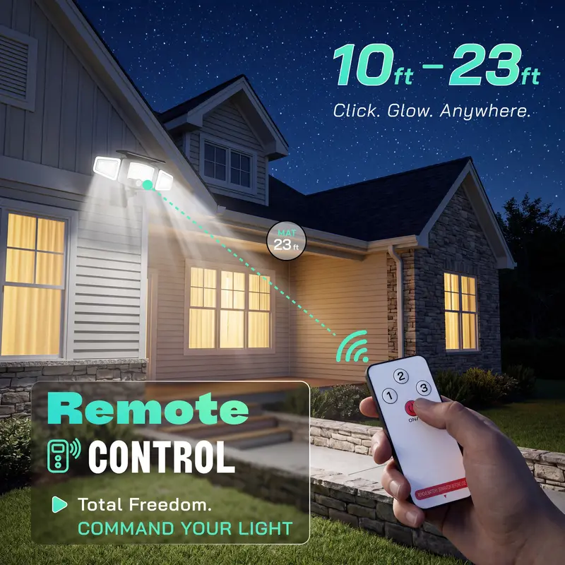 Clamp and ground-stake mounting options for the outdoor solar light
