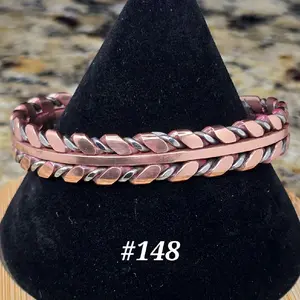 #148 Pure Copper SS 6" x 1/2"   Hand-Woven Cuff Bracelet – Handmade Artisan Jewelry – Unisex – Gift Ready