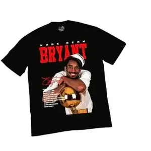 T shirt Black Oversize Bryant Bootleg Halftone Shirts Silkscreen Printing Cotton Vintage Menswear Top Graphics Tee Sleeves Streetwear Tshirt Crewneck