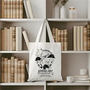 Basgiath War College Fourth Wing Sublimated Canvas Tote Bag - White 14x16 Inch - Premium Sublimation-Ready Surface - Durable Canvas Material - Spacious & Versatile - Eco-Friendly & Reusable - Personalized Gifts & Promotional Items