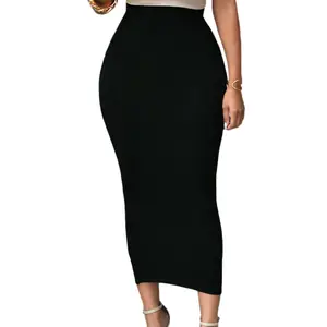 Women's High Waisted Tummy Control Bodycon Maxi Skirt - Seamless Sculpting Long Pencil Skirt, Premium Stretchy Comfort Fabric for Office & Night Out, Classic Black Essential