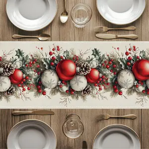 Christmas Table Runner Festive Decorations for Holiday Dining Cozy Cheerful Atmosphere Ideal for Family Gatherings christmas runnerfor table christmas tablerunners