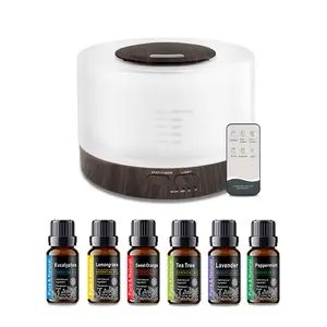 Home & Office 3-in-1 Aroma Diffuser + Cool Mist Humidifier + Ambient Light | 6 Organic Oils Included