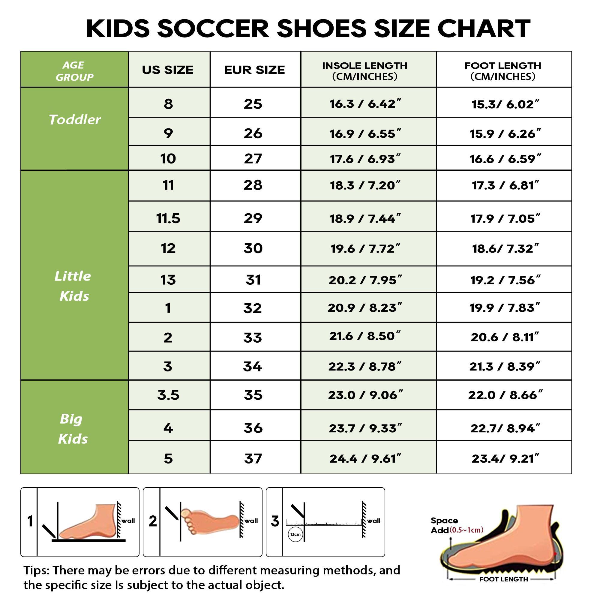 brooman Kids FlexiFit Firm Ground Soccer Cleats Boys Girls Football Shoes with Soccer Socks