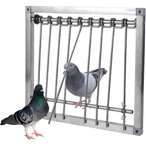 1 stainless steel pigeon trap door, with wire mesh frame entrance U-shaped trap, suitable for birdcage or pigeon nest door (29 * 26cm )
