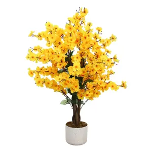 Garvee Artificial Plum Flowers 90/120/150 cm, Artificial Flowers with Blooms for Table and Room Decoration, Ideal for Home, Wedding, and Office