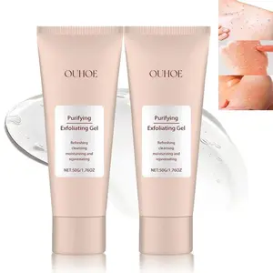 OUHOE 1Pack 100ml Alcohol-Free Cherry Blossom Enzymes Solid Gel Facial Cleanser, Cherry-Infused Purifying Exfoliator  Pore Cleansing, Skin Repair & Comfort, Suitable  All Skin Types, Adults' Skincare Gift for