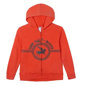 Disney Percy Jackson Camp Half-Blood Graphic Zip-Up Hoodie, Soft Mineral Wash Fleece for Everyday Family Cosplay with Ribbed Cuffs