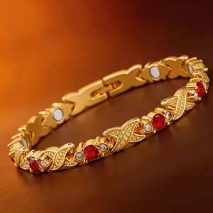Energy Magnet Bracelet for Women with Diamonds Adjustable Eco Friendly Alloy Couples Valentine's Day Gift 2026 New Model jewelry