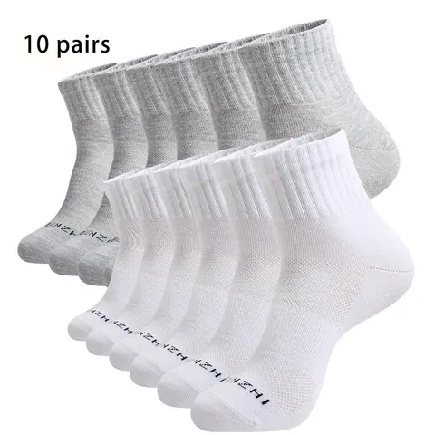 Women's Letter Pattern Crew Socks, Knitted Socks, Casual Comfy Breathable Minimalist Sports Socks for Daily Wear, Women's Socks for All Seasons
