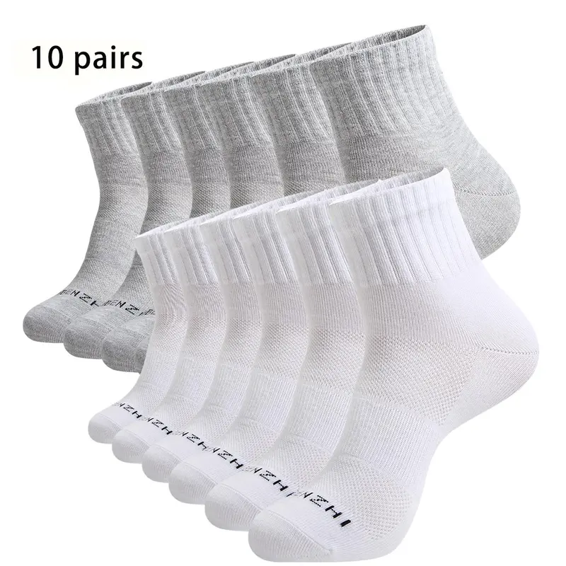 Women's Letter Pattern Crew Socks, Knitted Socks, Casual Comfy Breathable Minimalist Sports Socks for Daily Wear, Women's Socks for All Seasons