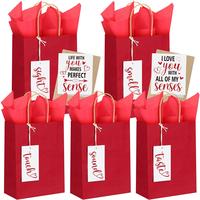 Wine Red(with Tissue Greeting Card),6 x 3.2 x 8.3 