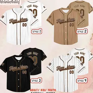 Custom Team Baseball Jersey Shirt, Personalized Name Number Shirt, Matching Family Team Uniform, Adult Youth Kids Baseball Top