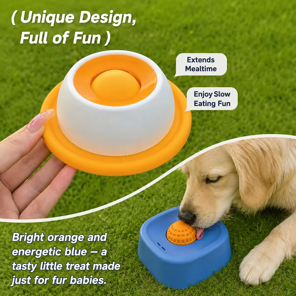 Pet Lick Bowl for Dogs & Cats, Anti-Spill Slow Feeder & Enrichment Toy, Liquid Treat Bowl for Yogurt, Pumpkin and Broth– For All Breeds and Ages
