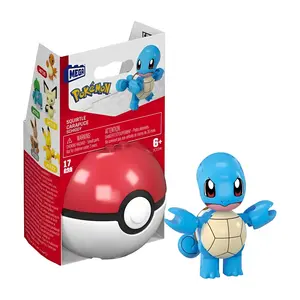 Pokemon Mega Construx Poke Ball 17-Piece Building Set | Squirtle