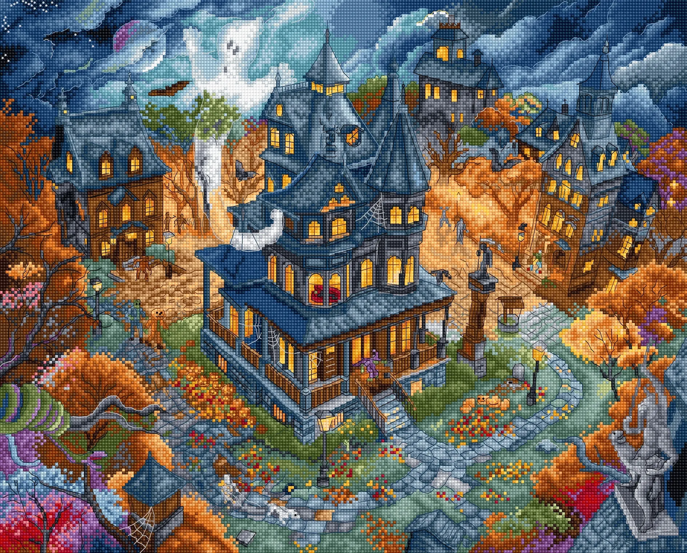 Haunted Happenings Counted Cross Stitch Kit by Letistitch L9967
