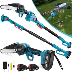 36V 2-IN-1 Cordless Pole Saw & 6'' Mini Chainsaw + 4000mAh Batteries + Angle Adjustable + Heavy Duty Portable for Industrial Tree Trimming & Hardware Tool Set nut driver Horizontal Engine Air Filter Set CNC Turning Inserts Set gun pneumatic