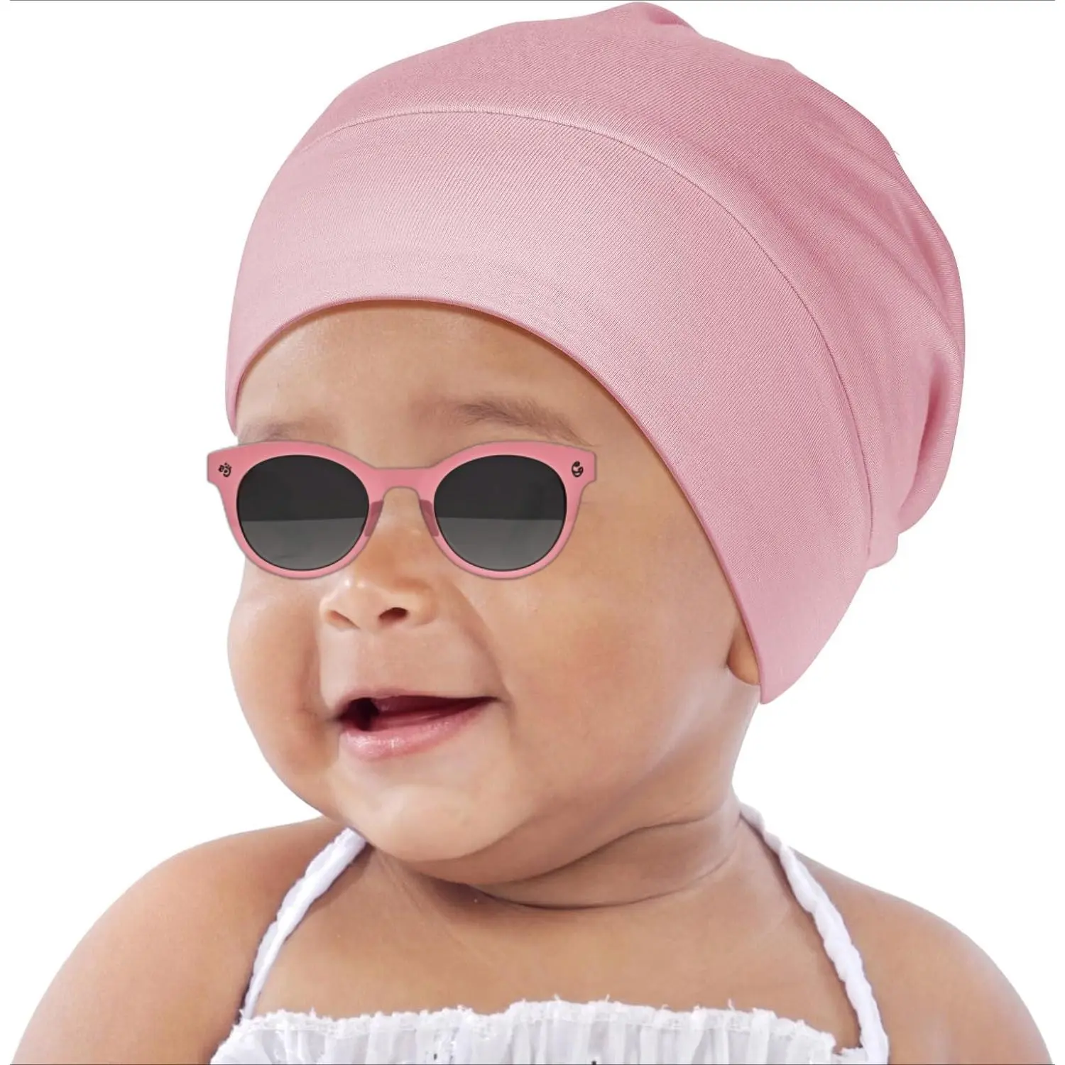 Silk Lined Baby Bonnet, Soft Modal Sleep Cap for Newborn Hair Protection, Adjustable & Stretchable for a Snug Fit, for Bedtime, Ages 0-12 Months, 0-6 Months