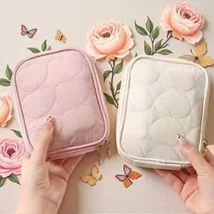 Portable Travel Makeup Bag Organizer, Mini Cosmetic Storage Pouch, Handheld Cosmetic Pouch for Outdoor, Home Use, Best Gift for Friends Family Self Care, Travel Cosmetic Bags