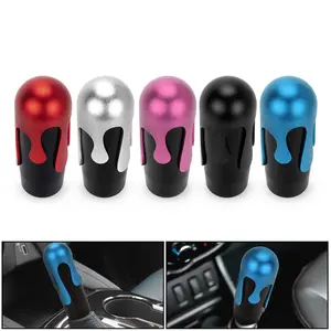 Universal Aluminum Alloy Shift Knob, Non-Slip Car Modified Gear Shifter Head with 8mm/10mm/12mm Adapters for Manual Transmission