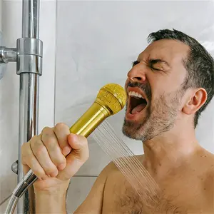 Microphone-shaped creative shower head, turning your bathroom into a private stage, the perfect holiday gift.