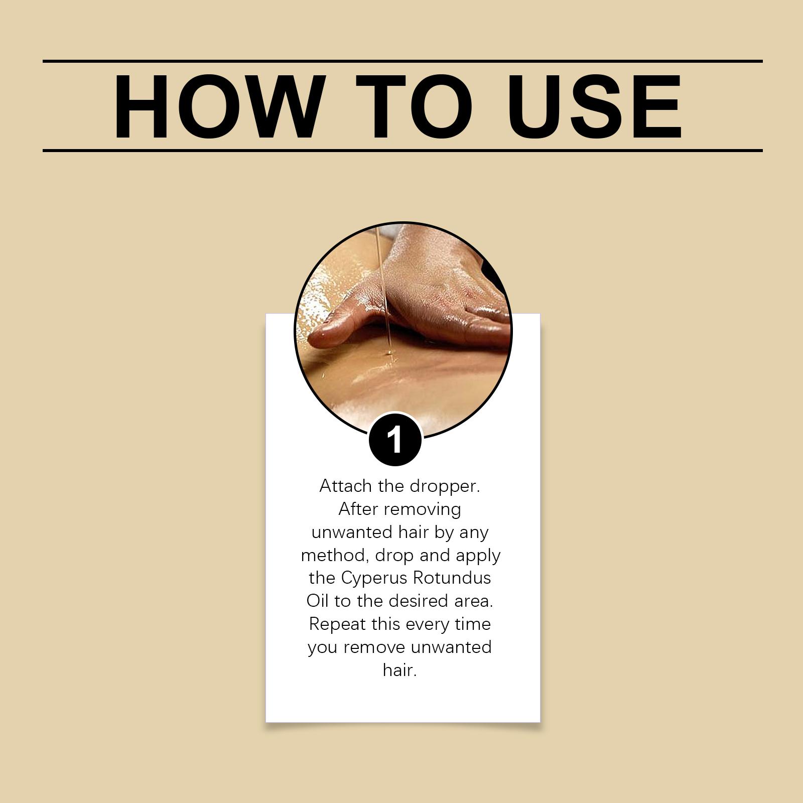 Cyperus Rotundus Oil for Hair Removal, Organic Topical Cyperus Rotundus Oil, Skin Care After Shaving Body Care Product