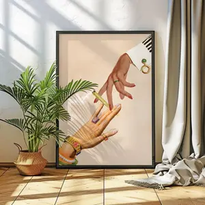 Deep Talks (Funky Wall Art Print – Trippy Wall Art, Collage Art, Gift for Friends, Retro Weed Decor)