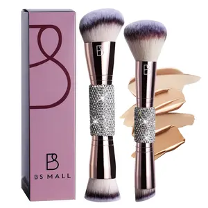 2Pcs Double-Ended Makeup Brush Set for Foundation Blush Powder – Multi-Function Face Cosmetic Brush for Flawless Base Makeup