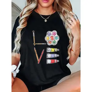 100% Cotton Painter Valentines Day Gift Painting Tools Drawing Artist T-Shirt