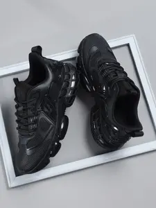 Men's Low-Top Casual Sports Shoes, Athletic Gym Sneakers, Sporty Sneakers, Tactical Style, Shock-Absorbing Transparent Sole, Wear-Resistant Anti-Slip, Walking & Weekend Outdoors