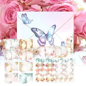 160 Packs 5.5 x 8.25 Inch Watercolor Stationery Set with Envelopes & Stickers, Vibrant Letter Writing Paper for Birthday Invitations, Artistic Notes & Decor paper craft