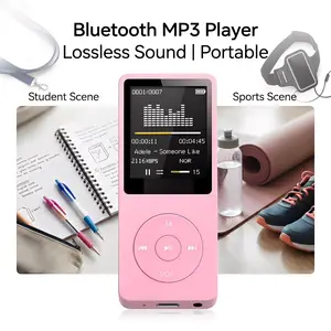 Bluetooth-compatible Mp3 Music Player Lossless Portable FM Radio External Ultra-thin Student Sports Walkman Mp3 Player Recorder