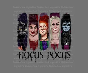 Hocus Pocus Faces DTF Transfer Ready to Press, Fall, Scary, October 31, Halloween, Sanderson Sisters, Salem, Witches